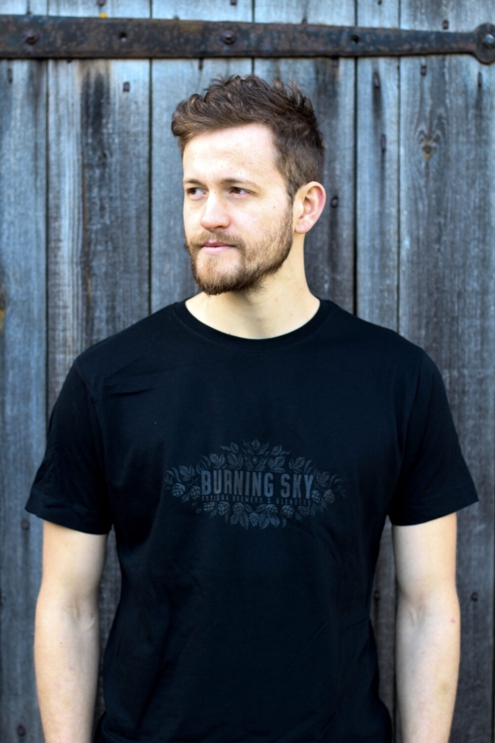Black on black t-shirt - Burning Sky