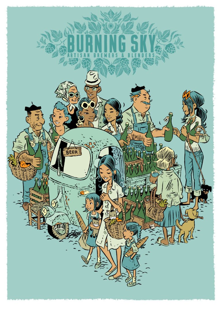 Giclée Print – A2 Market Day Artwork