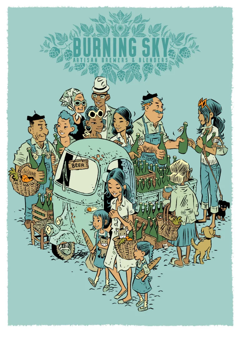 Giclée Print – A2 Market Day Artwork